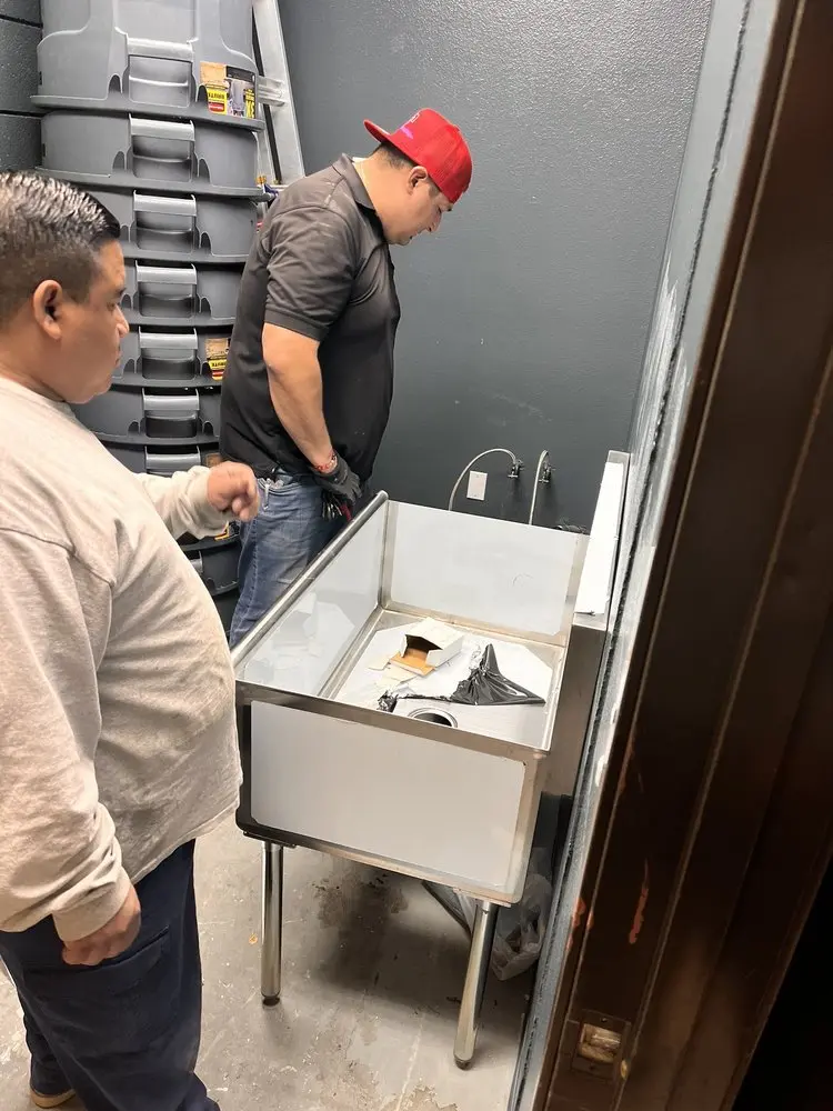 Commercial plumbing and sink installation in St. Martin